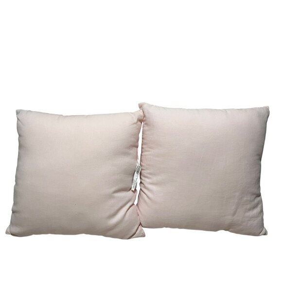 Simply Shabby Chic Decorative Pillow Set 18"x18" Pink Linen & Cotton - Picture 2 of 6